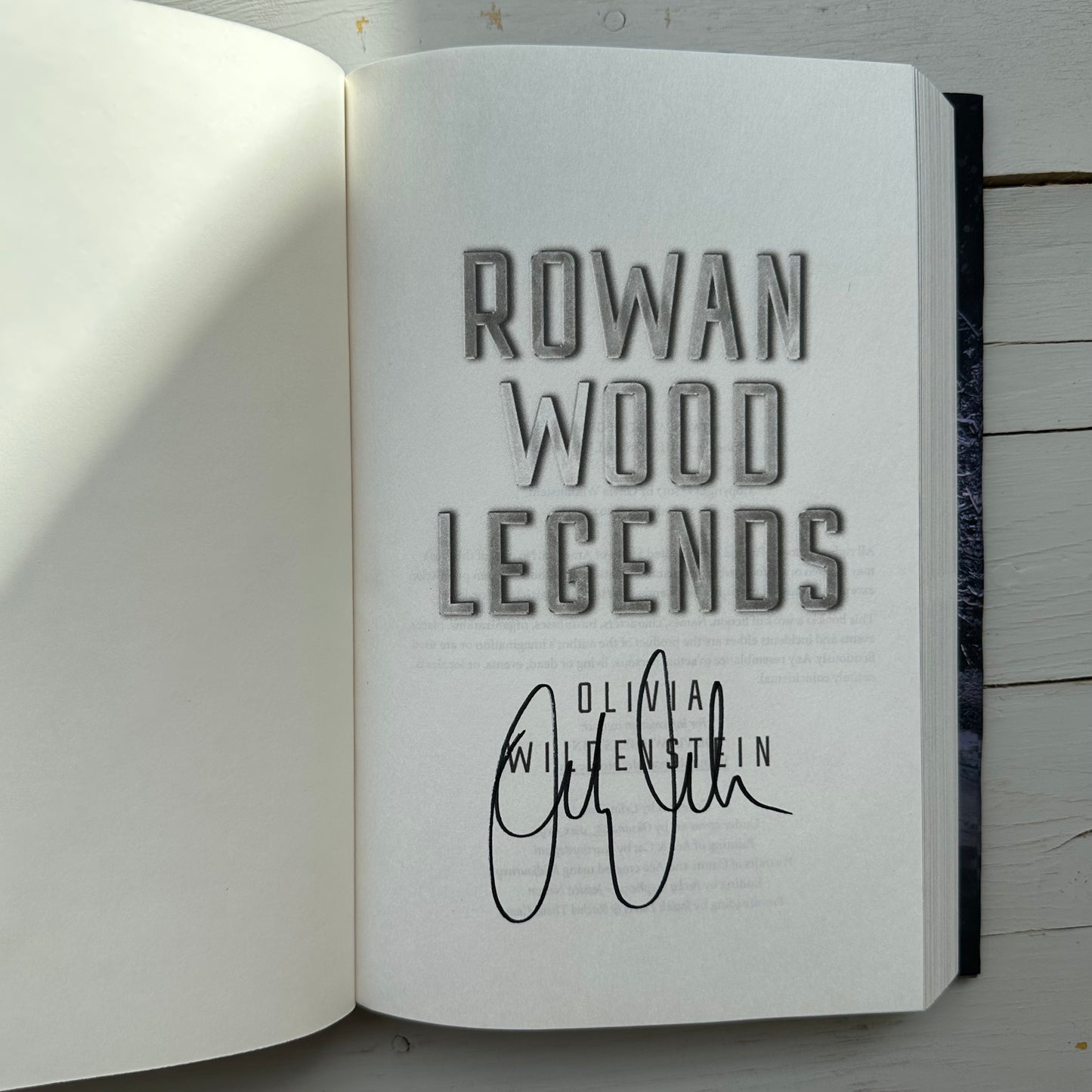 Rowan Wood Legends HARDCOVER