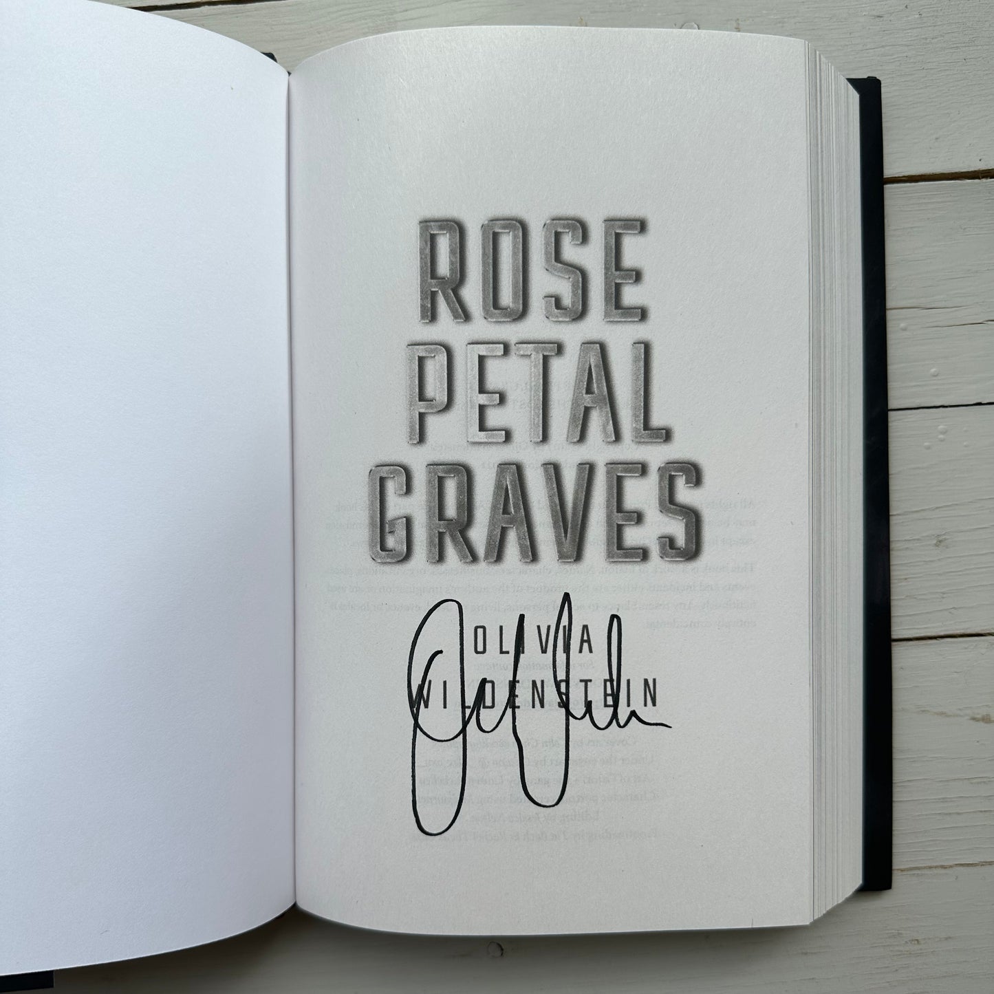 Rose Petal Graves HARDCOVER