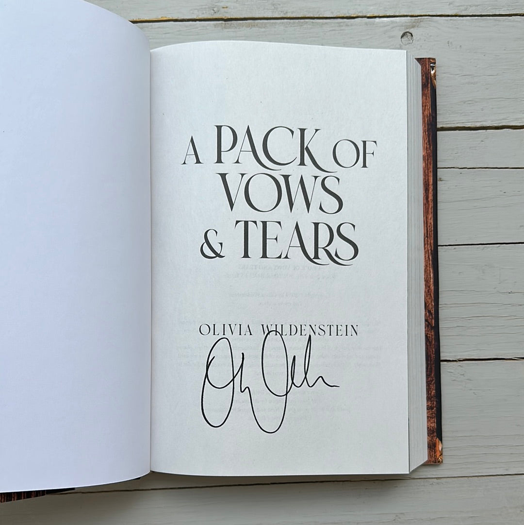 NEW A Pack of Vows and Tears HARDCOVER