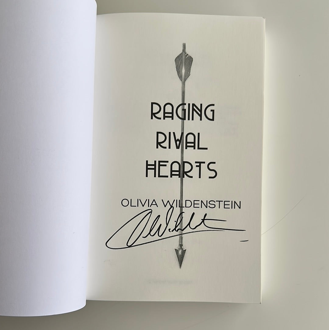 ARC of first edition of Raging Rival Hearts