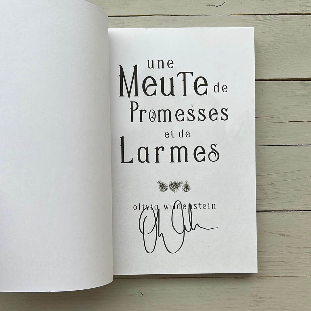 Une Meute de promesses et de larmes (French book)