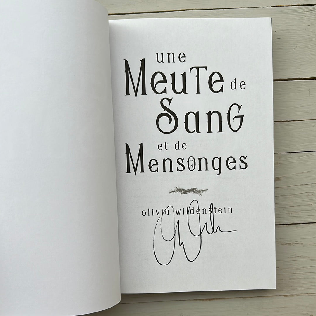 Une Meute de sang et de mensonges (French book)